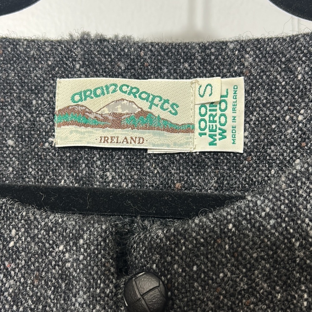 Aran Crafts Charcoal Button-Up Cardigan - Picture 3 of 6